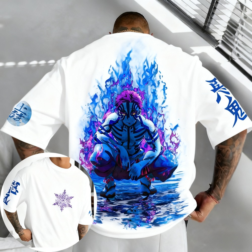 Anime Merchandise Demon Slayer - Demon Slayer Akaza Puur Katoen T-shirt