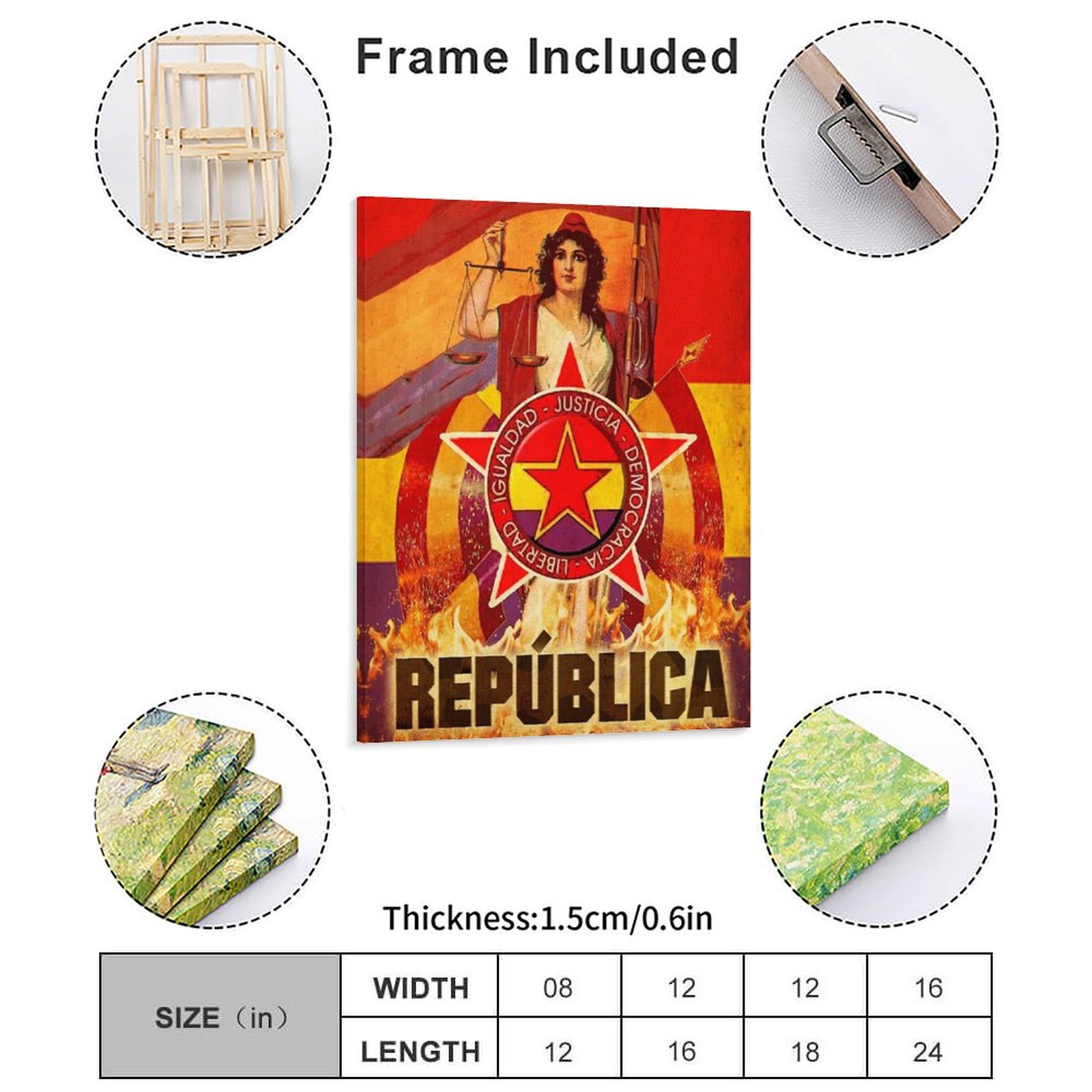 Geen Pasaran Spaanse revolutie - Art Print Framed recensie en prijs