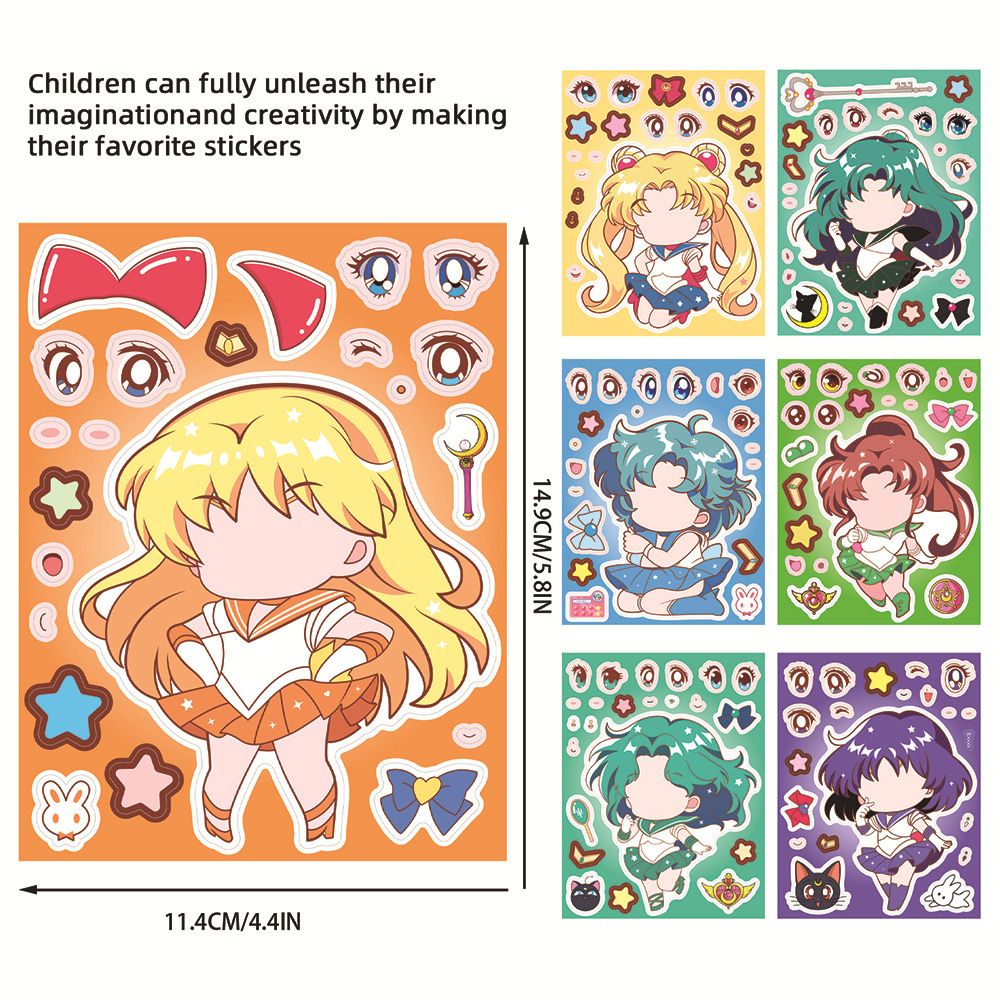 8/16PCS Sailor Moon Face-Chang - Anime Poster Print recensie en prijs