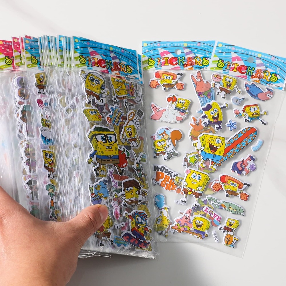 12-pack SpongeBob 3D-stickers  - Sticker Sheet Set recensie en prijs