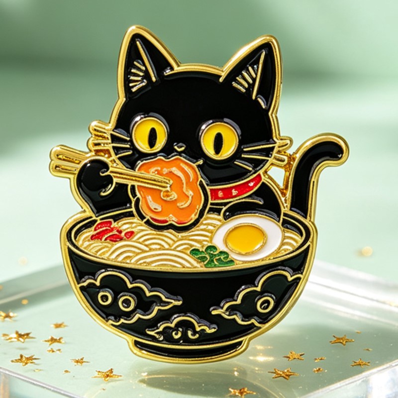 Schattige Zwarte Kat die Noede - Enamel Pin Set recensie en prijs