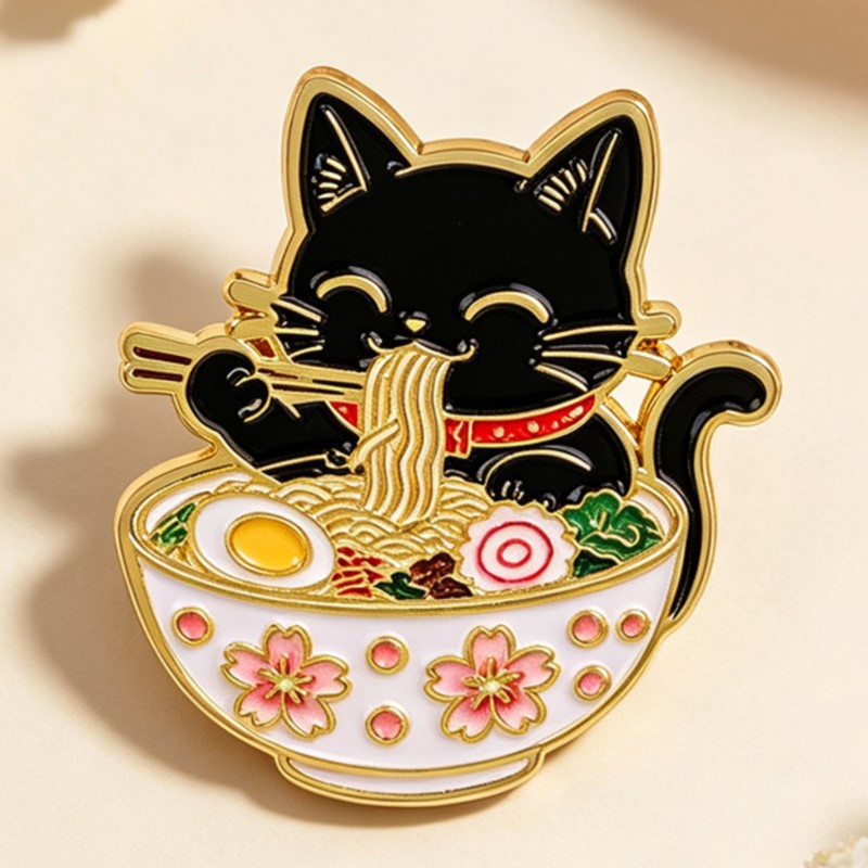 Schattige Zwarte Kat die Noede - Enamel Pin Set recensie en prijs