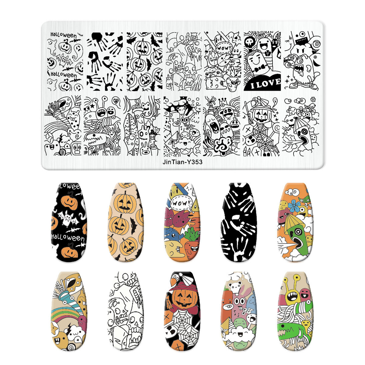 Cartoon Halloween Nail Art Ste - Anime Merchandise Nepal recensie en prijs